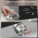 Cooksir 2 Burner Electric Cooktop - 24 Inch Portable Electric Stove Top 110V, 2000W Countertop Double Burner Ceramic Cooktop with LCD Control Panel, Child Lock, Timer, Knob Control with Outlet Plug