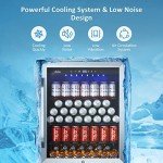 Velieta 24 Inch Beverage Refrigerator Cooler,210 Cans Wide Beverage and Beer Fridge with Glass Door and Powerful Cooling Compressor, Built-in/Freestanding Drink Fridge for Kitchen, Bar or Office