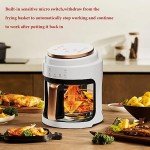 Air Fryer 4L-Digital Air Fryer Oven with Timer Temp Control & Detachable Basket for Fry Roast Bake Grill Yellow (Color : Black)