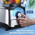 Magiccos 14-Cup French-Fry-Cutter Storage-Drawer Food-Processor - XL Bowl, Large Chute & Storage Drawer, Slicing & Shredding, Chopping & Mixing, For Fries, Cheese, Meat & Veggie Prep, For Home Kitchen