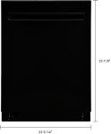 Kenmore 24" Built-In Stainless Steel Tub Dishwasher with EasyFlex 3rd Rack, SmartWash, UltraWash Plus, TurboDry, MoreSpace Adjustable Rack, Energy Star Certified, Black