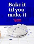 Betty Crocker Pizza Maker Plus, 12" Indoor Electric Grill, Nonstick Griddle Pan for Pizzas, Quesadillas, Tortillas, Nachos and more, 12" Electric Griddle for Delicious Meals and Snacks, White