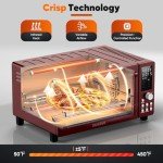 Nuwave Bravo Pro Smart Air Fryer Toaster Oven Combo, 12-in-1 Functions with Quicker & Even Crisp Technology, 1800W, 50-450°F, PFAS-Free, 21QT, Cinnamon