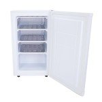Avanti VF306 Upright Freezer Compact 3 Fixed Metal Shelves, Reversible Door Adjustable Temperature Control and Flush-Back Design Perfect for Home, Office, Basements & More, 2.8 cu.ft, White