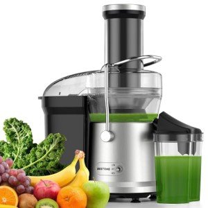 Juicer, 1200W Juicer Machine with 3" Feed Chute for Whole Fruits and Vegs, Dual Speeds Centrifugal Juice Extractor Maker with Heavy Duty Full Copper Motor, High Juice Yield, Easy to Clean, BPA-Free