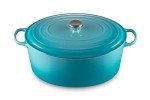 Le Creuset Enameled Cast Iron Signature Oval Dutch Oven, 15.5qt., Caribbean