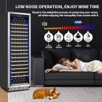 ORYMUSE Large 200 Bottle Wine Fridge - 24 Inch Wine Cooler Refrigerator, Freestanding and Built-in Design, Upgraded Compressor Cooling, Intelligent Temperature Memory