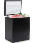 Muhub 10.0 Cu.Ft Chest Freezer,Deep Freezer with Removable Basket,Compact Freezer with Top Open Door, Adjustable Temperature, Low noise，Suitable for Kitchen Dorm Garage and Shed，Black
