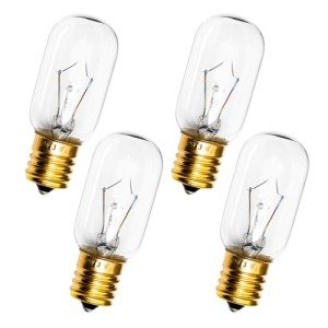 Belleone Light Bulb Fits for LG Microwave Oven - Compatible with LG Frigidaire Kenmore Whirlpool GE Over the Range Microwave, Dimmable 125V 30W E17 Base, Kitchen Night Light, Repalces 6912W1Z004B,4pcs