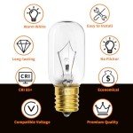 Belleone Light Bulb Fits for LG Microwave Oven - Compatible with LG Frigidaire Kenmore Whirlpool GE Over the Range Microwave, Dimmable 125V 30W E17 Base, Kitchen Night Light, Repalces 6912W1Z004B,4pcs