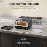 Blatomic Indoor Pizza Oven - Makes 13 Inch Pizzas in Minutes, Heats up to 850°F - Electric Pizza Maker Countertop with 6 Touchscreen Presets, Pizza stone & Peel, Baking Tray & Mesh Included