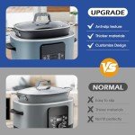 For Ninja Crockpot Slow Cooker Silicone Lid Handle Cover, for Ninja Foodi Possiblecooker Pro Silicone Lid Handle Cover, Sleeve, Holder, Glove,Grip,Kitchen Accessories,Heat-Resistant,No More Hand Burns