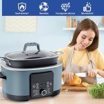 For Ninja Crockpot Slow Cooker Silicone Lid Handle Cover, for Ninja Foodi Possiblecooker Pro Silicone Lid Handle Cover, Sleeve, Holder, Glove,Grip,Kitchen Accessories,Heat-Resistant,No More Hand Burns