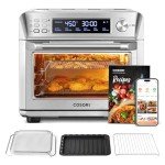 COSORI Air Fryer Toaster Oven Combo, Smart 12-in-1 Airfryer Sous Vide Convection Oven Countertop, Bake, Roast, Reheat, Broil, Dehydrate, 94 Recipes & 3 Accessories, 26QT, Silver, Stainless Steel