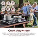 ChangBERT Portable Induction Cooktop, NSF Certified Pro Induction Hot Plate, Powerful 1800W with Large 8" Heating Coil, 18/10 Stainless Steel, 18 Temp Settings Commercial Grade Countertop Burner