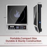 ChangBERT Portable Induction Cooktop, NSF Certified Pro Induction Hot Plate, Powerful 1800W with Large 8" Heating Coil, 18/10 Stainless Steel, 18 Temp Settings Commercial Grade Countertop Burner