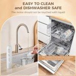 TTFTTF Glass Food Processor with 4 Blades & 4 Bowls (8 Cup + 3x0.5 Cup), Small Food Processor& Meat Grinder - Compact Design for Meal Prep, Baby Food, Sauces - Dishwasher Safe