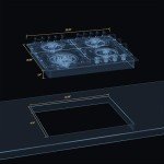 Empava 24" Gas Cooktop with 4 Italy Sabaf Sealed Burners NG/LPG Convertible Tempered Glass in Black Model 2020, 24 Inch