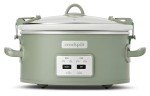 Crock-Pot Locking Lid 6qt Cook and Carry Programmable Slow Cooker Moonshine Green