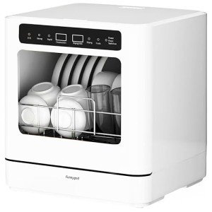 Dishwasher Countertop dishwasher Portable small automatic cleaning 4 cleaning modes and drying and disinfection mode Automatic water absorption and connection to the faucet