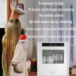 Dishwasher Countertop dishwasher Portable small automatic cleaning 4 cleaning modes and drying and disinfection mode Automatic water absorption and connection to the faucet