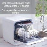Dishwasher Countertop dishwasher Portable small automatic cleaning 4 cleaning modes and drying and disinfection mode Automatic water absorption and connection to the faucet