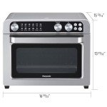 Panasonic FlashXpress Family Size Air Fryer Toaster Oven Combo, 11 Cooking Functions, 1800W PFAS-Free, Double Infrared Heating, Temperature Control Dial, Stainless Steel - NB-G211P