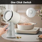 AMZCHEF Portable Range Hood, Desktop Exhaust Fan with 3 Speed Range Hood,Low Noise Large Oil Collection Cup,Detachable Aluminum Filter, Portable Kitchen Exhaust Fan for Indoor BBQ, Hot Pot-wc