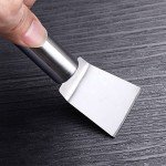 Kitchen Stove Cleaning Brush + Scraper Tool Set, Brass Wire Brushes for Range Hood Grease Grime, Rust Cleaner Heavy Duty Stainless Steel Putty Scraper for Gas Burners Cooktop Pot Pan