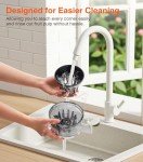 Cold Press Juicer, Zasmira Juicer Machines with Large Feeding Chute, Powerful Slow Juicer with Pulp Seperation, 99.6% Juice Purity, Easy to Clean, White