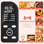 Beelicous Pro 19QT Digital 8-in-1 Air Fryer Toaster Oven, 550°F Flavor-Lock Tech, Flip Up & Away Capability, 40+ Recipes, Airfryer Countertop Oven Combo, 4 Accessories, Fit 13" Pizza Black