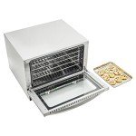 Restaurantware Hi Tek Half Size Convection Oven 1 Countertop Electric Oven - 1.5 Cu. Ft. 120V Stainless Steel Commercial Convection Oven 1600W 4 Racks Included