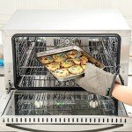 Restaurantware Hi Tek Half Size Convection Oven 1 Countertop Electric Oven - 1.5 Cu. Ft. 120V Stainless Steel Commercial Convection Oven 1600W 4 Racks Included