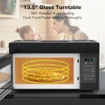 30" Over the Range Microwave Oven, ThermoMate 1.7 Cu. Ft. Capacity Microwave Over the Stove with One Touch, 1000 Cooking Watts, 300 CFM, 10 Power Levels, LED Lighting, Black