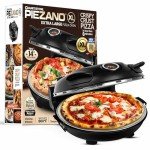 PIEZANO 14 Inch Extra Large Crispy Crust Pizza Oven by Granitestone – Family Sized Electric Pizza Oven Indoor Countertop Maker with Stone Heats up to 800˚F for Stone Baked Pizzeria Style at Home