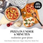 PIEZANO 14 Inch Extra Large Crispy Crust Pizza Oven by Granitestone – Family Sized Electric Pizza Oven Indoor Countertop Maker with Stone Heats up to 800˚F for Stone Baked Pizzeria Style at Home