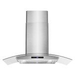 COSMO COS-668AS900 36 in. Vista Collection 380 CFM Ducted Wall Mount Range Hood, Touch Controls, LED Lights, Stainless Steel