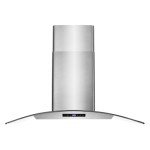 COSMO COS-668AS900 36 in. Vista Collection 380 CFM Ducted Wall Mount Range Hood, Touch Controls, LED Lights, Stainless Steel