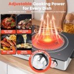 Single Infrared Burner, 1800w electric stove, compact size portable electric stove, burners for cooking, hot plates for cooking, portable cooktop, hot plates for countertop