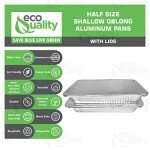 Aluminum Pans 9x13 Disposable Foil Pans Half Size Aluminum Trays with Lids Heavy Duty Steam Table Shallow - Tin Foil Pan, Bakeware, Lasagna Pans, Roasting, Food Storing, Catering, Cake, Oven Pan (500)