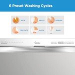 Midea MDC22P2ASS Countertop, Portable Place Settings & 6+2 Washing Cycles. Energy Star Dishwasher, Dish Washer for Dorm, RV& Apartment, Sliver, Silver