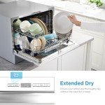 Midea MDC22P2ASS Countertop, Portable Place Settings & 6+2 Washing Cycles. Energy Star Dishwasher, Dish Washer for Dorm, RV& Apartment, Sliver, Silver