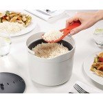 Joseph Joseph M-Cuisine Microwave Rice Cooker Steamer 2 Liter/8.5 Cup - Stone/Orange