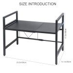 Zamfoot Microwave Oven Rack,Microwave standm,Adjustable Shelf with Hooks,100lb Capacity,Microwave Shelf,Microwave Rack,Kitchen Microwave Stand,Microwave Stand with Storage,Microwave Stand countertop