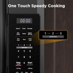 BLACK+DECKER Over the Range Microwave Oven with Vent and One-Touch Auto Cooking, 1.7 cu. ft. OTR Over Stove Microwave, Black, 1000 Watts, EM044K6CF-BK