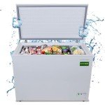 Hamilton Beach HBFRF1006 Chest Freezer-Adjustable Thermostat-Removable Vinyl Coated Wire Basket-Easy Defrost Drain-10 Cubic Feet, 10 cu ft, White (pack of 1)