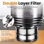 Cold Press Juicer,Slow Masticating Juicer Machines with 5.3" Large Feed Chute for Most Fruits and Vegetables,Easy to Clean Lemon Orange Juicer with 250W Motor and High Juice Yield,Deep Grey