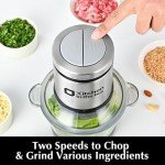Kitchen in the box Mini Food Processors,400W Powerful Mini Meat Grinder & Food Chopper,Electric Vegetable Chopper with One 3 Cup Bowl & S Blades for Meat/Fish/Vegetable/Baby Food,3cup(1bowl)
