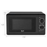 Avanti MM07V1B Microwave Oven 700-Watts Compact Mechanical with 5 Power Settings, Defrost, Full Range Temperature Control and Removable Glass Turntable, 0.7-Cu.Ft, Black
