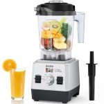 Aeitto Blenders for Kitchen with 68Oz. Large Capacity, 1800W Max Power Smoothie Blender, 3 Preset Programs & 7 Speeds, Professional Countertop Blender for Smoothies, Ice Crush, Frozen Drinks, Silver